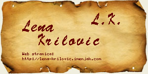 Lena Krilović vizit kartica